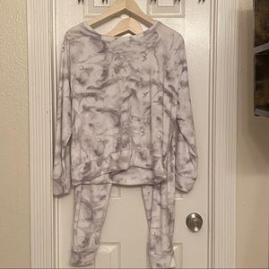 Danskin Marble Pajama Set, Fleece, Size XL